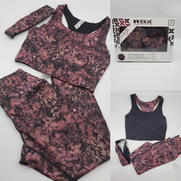 RBX Pants - 🖤RBX 3 Piece Set- Cropped Sports Bra, Leggings and Headband
